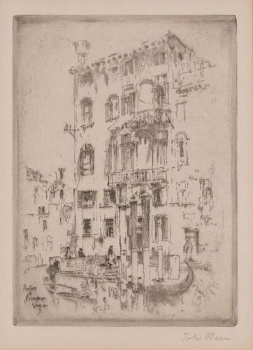 JOHN MARIN, (American, 1870-1953), Sestiere Dosoduro, Venezia, 1907, etching
