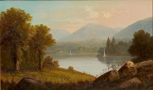 GEORGE GUNTHER HARTWICK, (American, 1817-1899), Landscape, oil on canvas