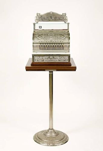 National Cash Register "Amount Purchased" w/ Stand