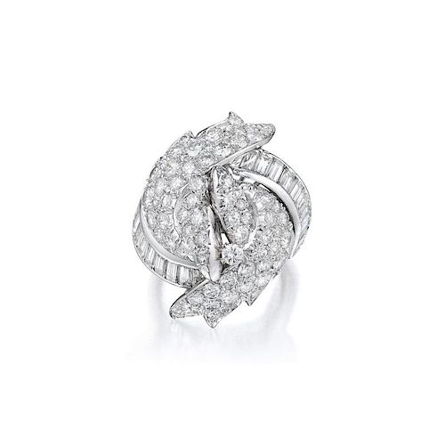 A Platinum Diamond Cocktail Ring