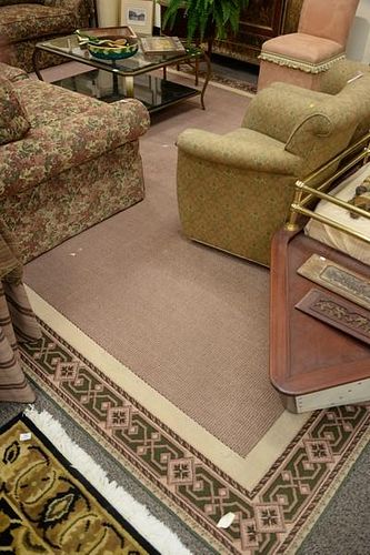 Custom contemporary carpet in manner of Stark. 11' x 15'8".