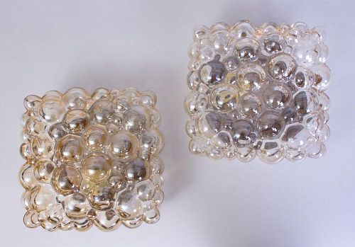 PAIR OF HELENA TYNELL CHAMPAGNE 'BUBBLE GLASS' SCONCES