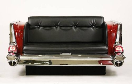 Vintage '57 Chevy Bel Air Car Couch or Sofa