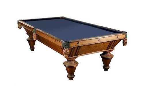 1898 Brunswick Narrangasset Billiards Table