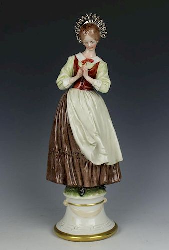 Capodimonte Bruno Merli Figurine "Praying Woman"