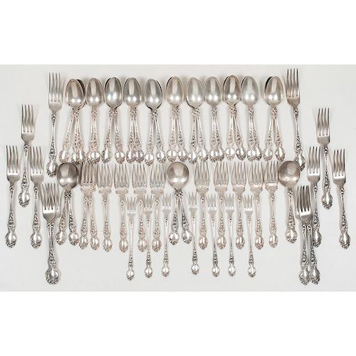 R. Wallace & Sons Sterling Flatware Service, Violet Pattern