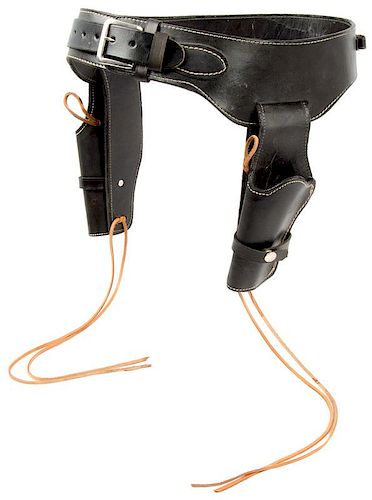 Contemporary Smooth Leather Double Rig Holster
