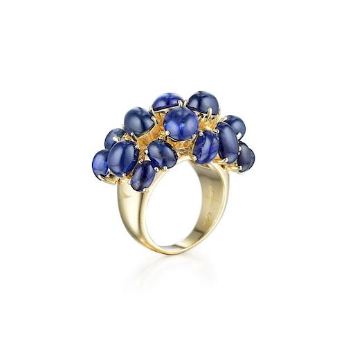 Aletto Brothers 18K Gold Burmese Sapphire Cluster Ring