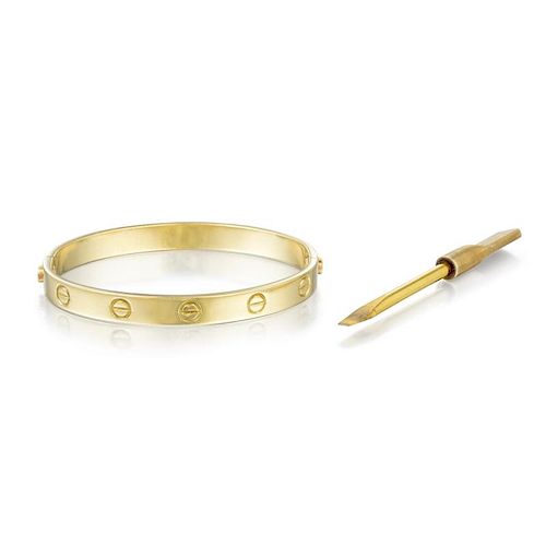 Cartier 18K Gold Love Bangle, with Screwdriver