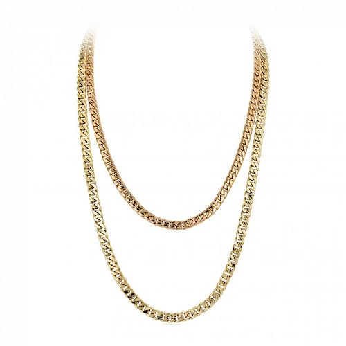A Group of 14K Gold Chains