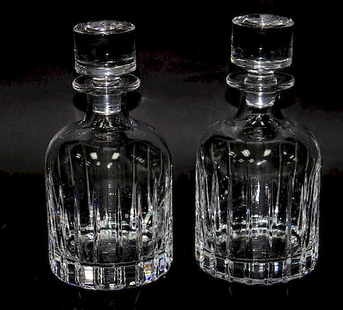 PAIR. TWO. BACCARAT DECANTERS.UNSIGNED.