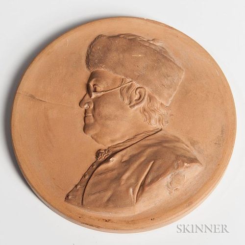 Terra-cotta Medallion of Benjamin Franklin