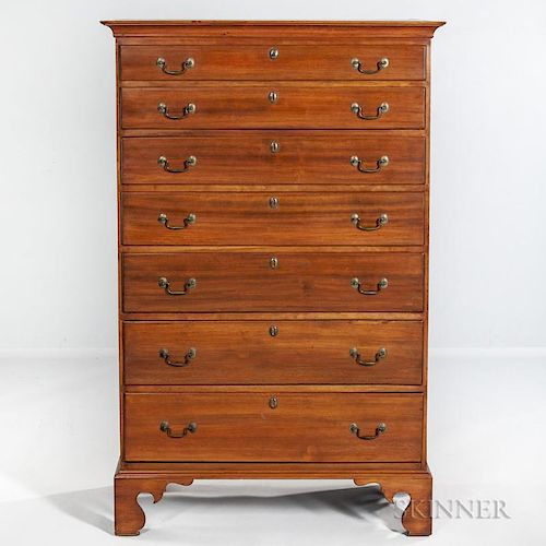 Cherry Tall Chest of Seven Drawers