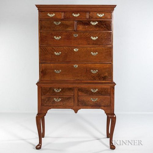 Walnut High Chest of Drawers