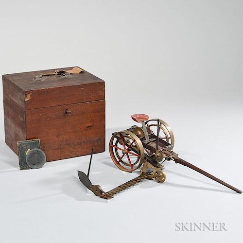 Brass and Rosewood Union Mowing Machine Model