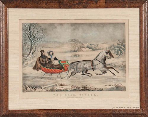 Nathaniel Currier, publisher (American, 1813-1888)  The Road,-Winter.