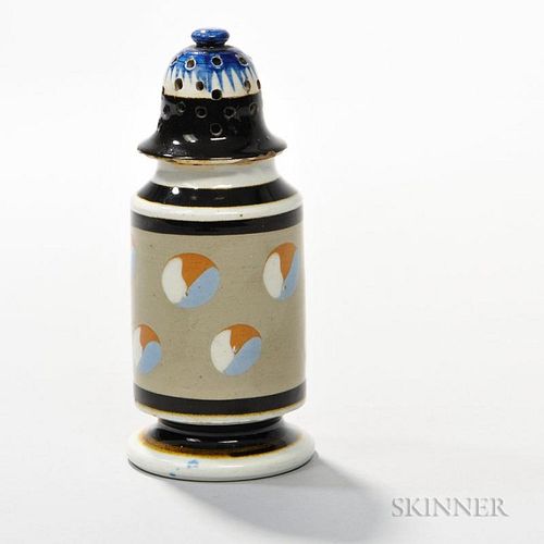 Slip- and Cat's-eye-decorated Pepper Pot
