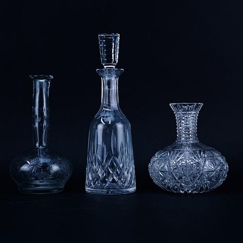 Lot of Three (3) Crystal Decanters