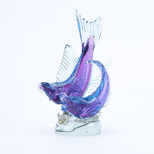 Vintage Murano Art Glass Fish Group