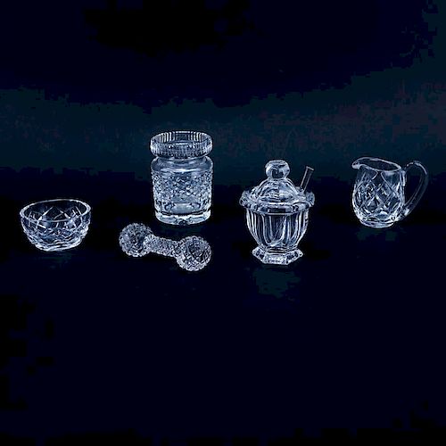 Five (5) Pieces Cut Crystal Table Top Items