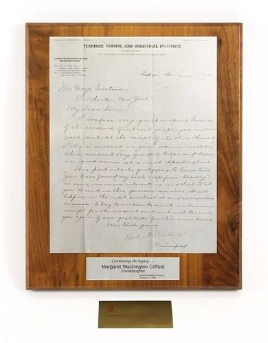 Mounted Letter, Booker T. Washington