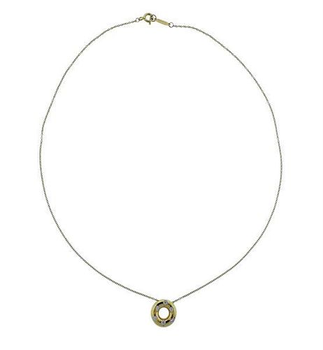 Tiffany &amp; Co Etoile Platinum 18K Gold Diamond Pendant Necklace