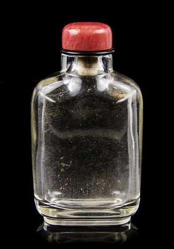 A Rock Crystal Snuff Bottle, Height 2 3/4 inches.