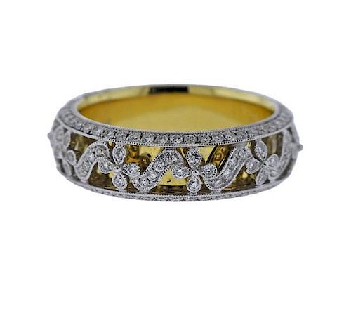 Demarco 18K Gold Diamond Wedding Band Ring