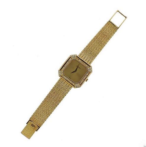 Delaneau 18k Gold Diamond Watch