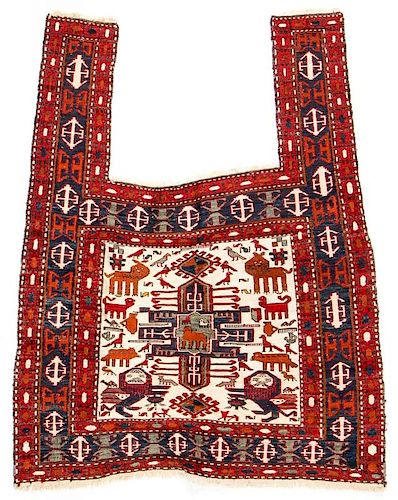 West Persian Sumak Horse Cover: 55'' x 43'' (140 x 109 cm)