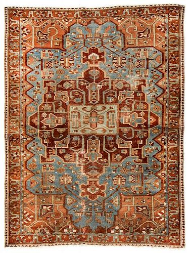 Antique Baktiari Rug, Persia: 4'11'' x 6'6''