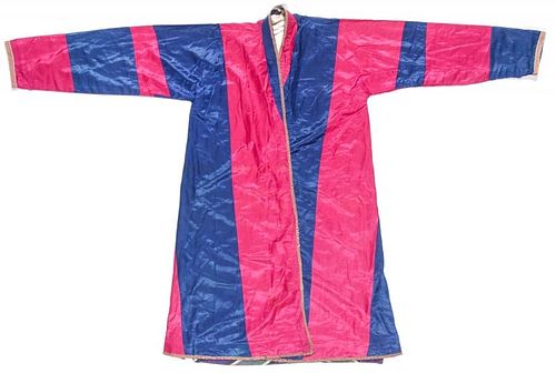 Antique Central Asian Ferghana Uzbek Silk Men's Coat