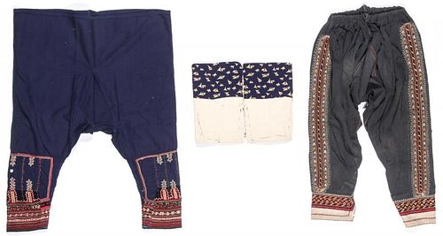 3 Pr. Antique Turkoman Man/Woman's Pants