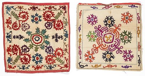 Pair of Antique Central Asian Kirghiz Embroideries