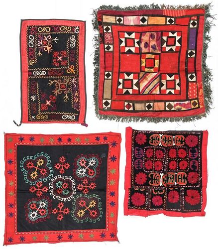 4 Antique Central Asian Embroideries