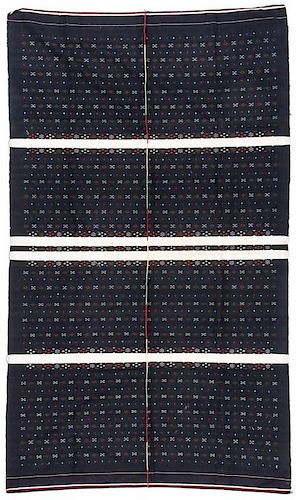 Finely Woven Cotton Blanket, Chin People, Burma