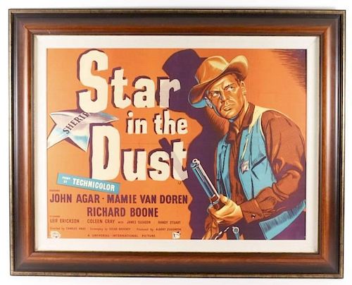 "Star in the Dust" Framed One Sheet Movie Poster