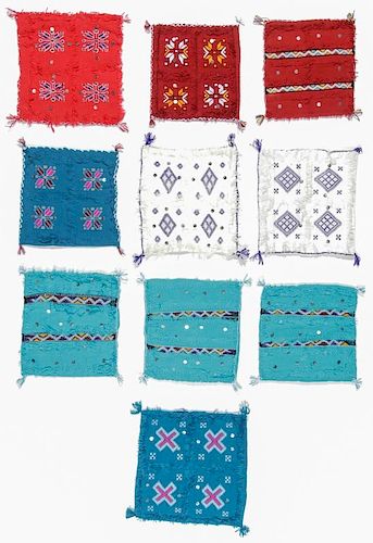 Group of 10 Moroccan Cushion Covers