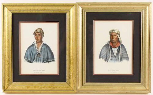 Two McKenney & Hall Hand Colored Lithographs