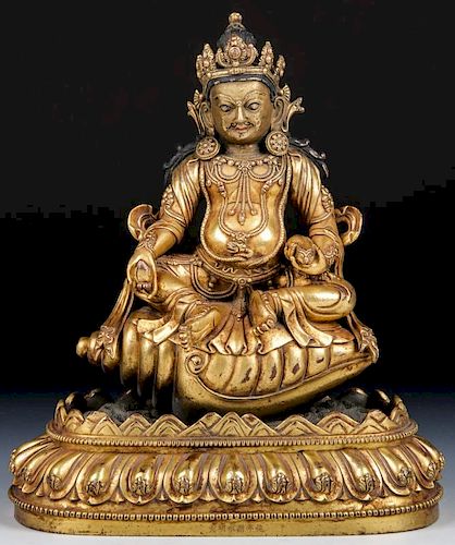 Fine Antique Sino/Tibetan Bronze Statue of Padmasambhava
