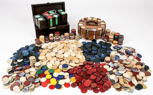 Group of 2000+ Vintage Poker Chips