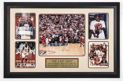 Michael Jordan "The Last Shot" Framed Photos, COA