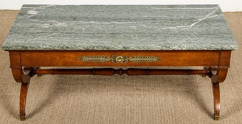 Continental Marble Top Coffee Table with Ormolu Mounts