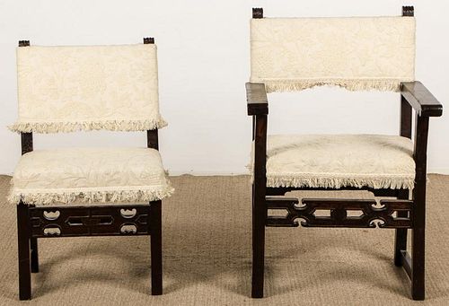 2 Antique Elizabethan Style Chairs