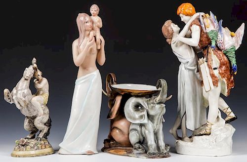 Group of 4 Italian Porcelain Figural Sculptures