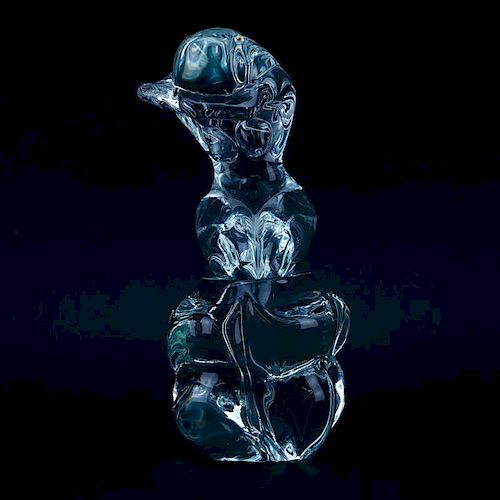 Pino Signoretto, Italian (b. 1944) Two pieces glass sculpture "Nude".