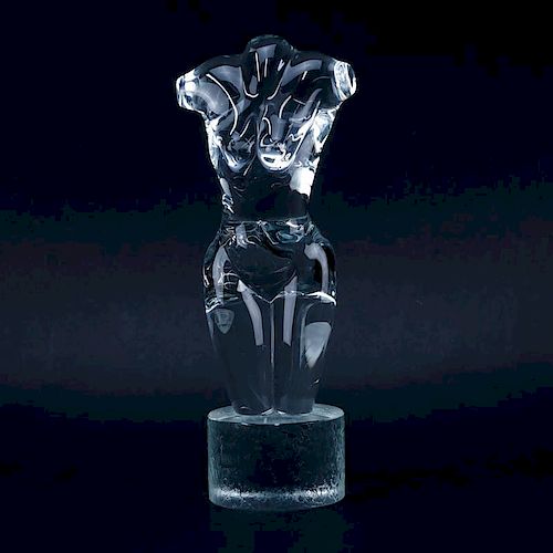 Pino Signoretto, Italian (b. 1944) Glass sculpture "Nude