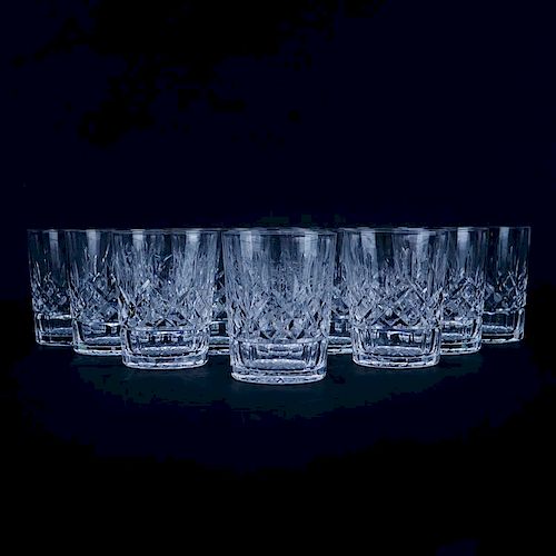 Twelve (12) Waterford Style Cut Glass Old Fashioned Glasses