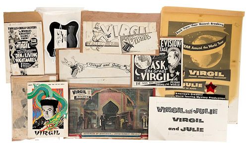 Collection of Virgil and Julie Pen and Ink Design Artwork and Mock-Ups.
