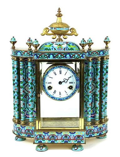 CHINESE CLOISONNE CLOCK